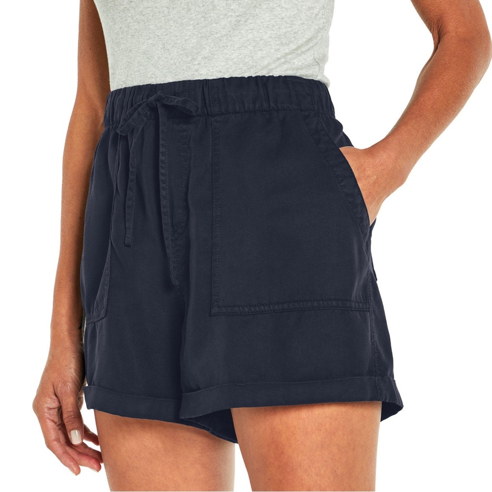 GAP Ladies Blue High Waist Tencel Shorts Relaxed Fit 2XL